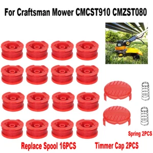 16 Spools Line 2 Caps 2 Spring For Craftsman CMCST910 CMZST080 Mower Trimmer  - Picture 1 of 7