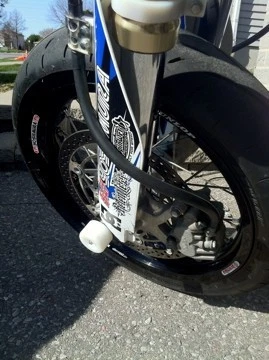 HUSABERG DRZ KTM CRASH MUSHROOM FRONT & REAR AXLE SLIDER BOBBINS BUNGS WHITE S4K - Image 1 of 1