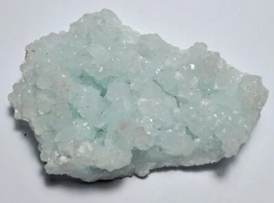 BLASSGRÜNER PREHNIT NACH LAUMONTIT KRISTALL MINERAL PROBE 63g & 73mm - Bild 1 von 1
