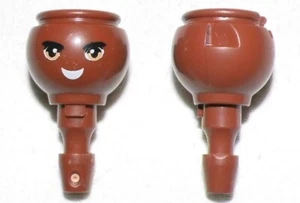 03663, 2x Kopf, Große Augen, Weisser Mund, Augenbrauen (Afrika) - Picture 1 of 1