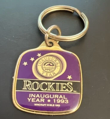 VINTAGE 1993 Colorado Rockies Inaugural Year key ring - Image 1 of 3