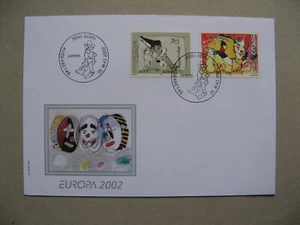 SWITZERLAND, cover FDC 2002, Europa circus clown - Picture 1 of 1