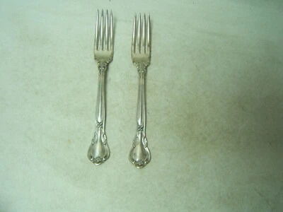 Gorham Chantilly Sterling Silver Fork 7" Long Lot of 2 No Monogram - Image 1 of 4