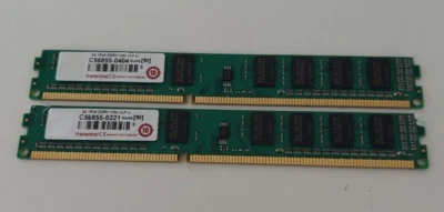 4GB KIT ( 2GB x 2 ) Transcend RAM DDR3 1333 VLP U Low profile Memory TESTED RARE - Image 1 of 2