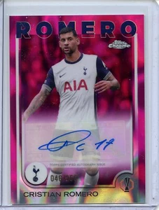 2024-25 Topps Cromo UEFA Cristian Romero Rosa Lava Autógrafos 46/250 #CA-CN - Imagen 1 de 2