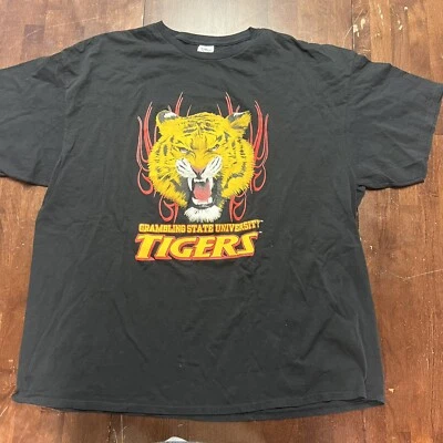 VTG Grambling State Tigers Head Graphic Basketball Football T-Shirt 3XL Black - Image 1 of 4