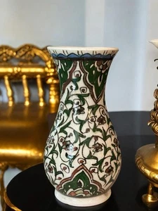 Jarrón de cerámica otomano Iznik Kutahya antiguo raro - arte turco islámico persa - Imagen 1 de 20