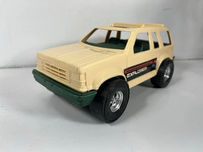 Vintage Tootsie Toy Ford Explorer Tan/Green 2 Door Plastic Toy Truck 10" - Image 1 of 4