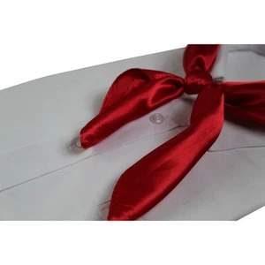Womens Red Silk Feel Plain Soft Neck Scarf - Picture 1 of 3