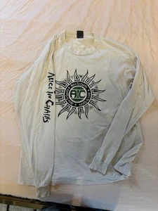 Vintage 90s Alice in Chains Long Sleeve White Screenstars - Picture 1 of 4