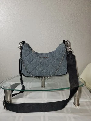 Steve Madden BTAMELA Mujer Bandolera Bolso de Mano Cartera Cadena Correa Bolsa - Denim Foto 1 de 4