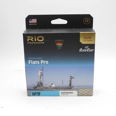 Rio Flats Pro Elite WF-9-F Fly Line. Aqua/Naranja/Arena. Foto 1 de 3