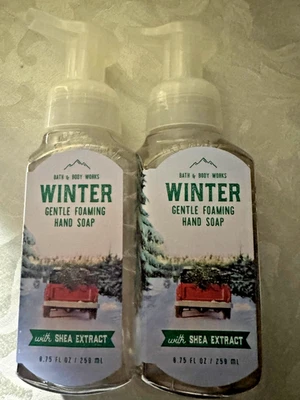 Bath Body Works INVIERNO Jabón de Manos Espumoso Suave con Extracto de Karité, NUEVO x 2 Foto 1 de 4