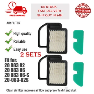 2 Sets AIR FILTER for KOHLER 20-083-02-S 20-083-06-S 2008302S 2008306S TORO98018 - Picture 1 of 16