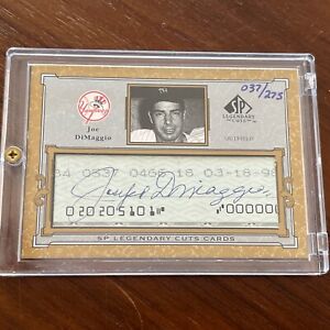 Joe DiMaggio 2001 ud sp legendary cuts auto autograph Yankees