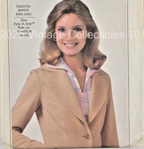 Simplicity Unlined Front Button Blazer Pattern 8445 Misses Sz 10 12 14 Uncut - Picture 1 of 6