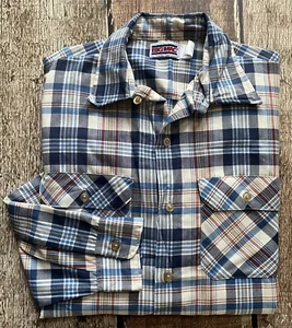 VINTAGE BIG MAC PLAID LONG SLEEVE SHIRT BLYE MENS MEDIUM EXCELLENT - Picture 1 of 6