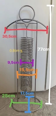 colonna porta cd In Ferro Spirale Uomo Base Solida Usato - Immagine 1 di 4