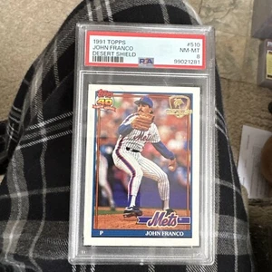 1991 TOPPS DESERT SHIELD #510 JOHN FRANCO PSA 8 METS - Picture 1 of 2