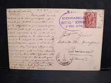 Timbro WW1 R. Poste Comando Monviso 2° Reggimento Alpini 1916 WY418