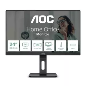 AOC 23.8" Monitor Display LED 1920 x 1080 Full HD Black 24P3CV - Picture 1 of 8