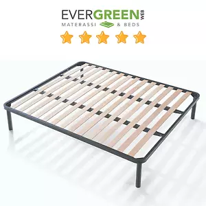 Rete per Letto Singolo 1 Piazza 80x190 in Ferro a Doghe Legno Ortopedica | Apple - Imagen 1 de 2