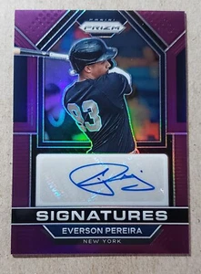 2023 Panini Prizm Purple Prizm Everson Pereira Auto /99 New York Yankees - Picture 1 of 2