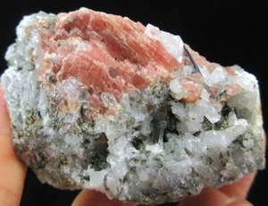 190g Rhodochrosite&Pyrite&Wolframite&Quartz crystal mineral specimen - Picture 1 of 11
