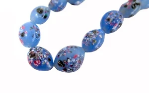 VINTAGE GLASS Multi Colored VENETIAN BEADS - Picture 1 of 11