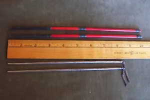 CHINESE Antique Poison -chop sticks (2 pair)-silver &Red bone - Picture 1 of 18
