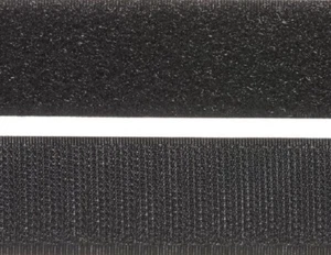 VELCRO® Sew On - Hook & Loop Tape - 1mt X 20mm, 25mm, 38mm, 50mm or 100mm Black - Picture 1 of 1