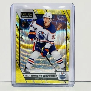 2023-24 O-Pee-Chee Platinum Ryan Nugent-Hopkins Neon Yellow Surge #108 Oilers - Bild 1 von 2