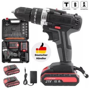 Set avvitatore a percussione 3 in 1 trapano avvitatore con 2 batterie caricabatterie - Foto 1 di 22