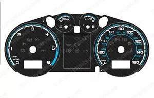 Seat Ibiza 6L Diesel ST Style Carbon Dial Cards 8 Colours Gauges - Picture 1 of 8