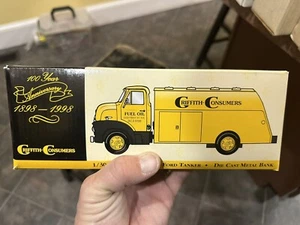 Griffith Consumers 1953 Ford Tanker Bank ERTL Diecast 1:30 NIB - Picture 1 of 9