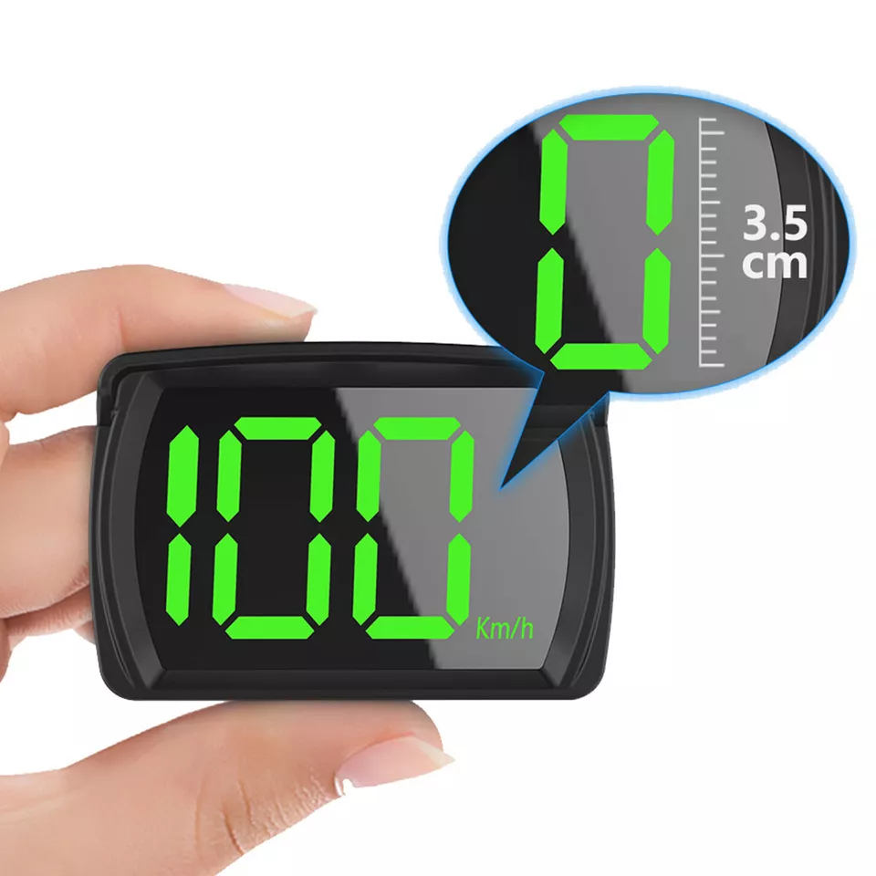 Car HUD Digital Smart GPS Speedometer Head Up Display KMH Accessory Truck Bikes - Image 1 of 4