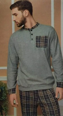 PIGIAMA UOMO INVERNALE CON TASCHINO - Immagine 1 di 4