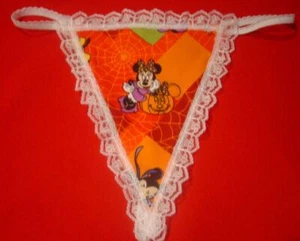 Womens Orange MINNIE MOUSE Halloween Disney Costume String Thong Underwear - Picture 1 of 1