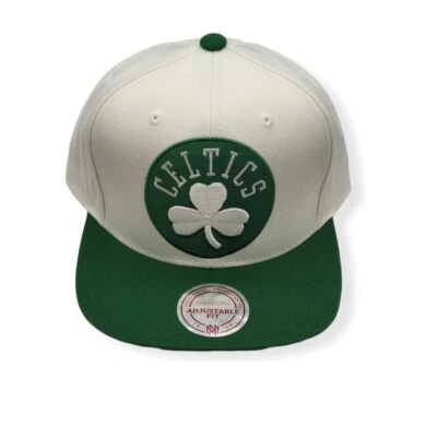 Mitchell & Ness Boston Celtics XL Logo 2 Tonos Blanco/Verde Snapback Ajustable Foto 1 de 4
