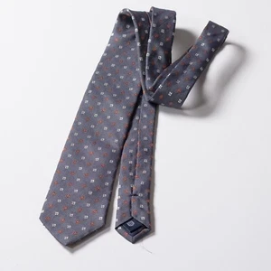 Cravatta in seta PROFUOMO tessuto jacquard blu polvere Made in Italy - Foto 1 di 3