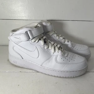 Nike Air Force 1 Mid Triple White CW2289 111 Uomo Taglia 13 Ottime Condizioni - Foto 1 di 12