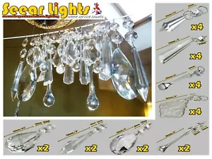 LAMPADARIO ALBERO DI NATALE GOCCE CRISTALLI GOCCE VETRO 24 XL PRISMI DECORAZIONI - Foto 1 di 12