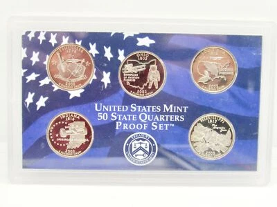 2002 - US Mint 50 State Quarter Proof Set San Francisco No COA - No Box - Image 1 of 2