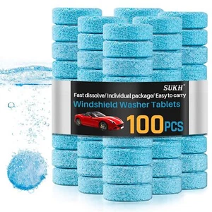 100pcs Car Windshield Washer Tablets - Washer Fluid Tablets Glass Cleaner - Picture 1 of 7
