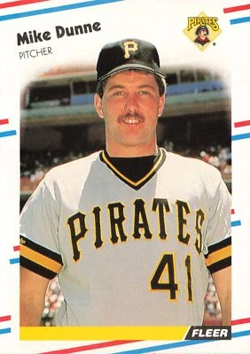 Mike Dunne 1988 Fleer #328 Pittsburgh Pirates - Image 1 of 2