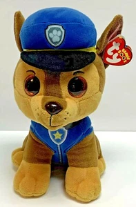 TY Beanie Boos 9" MEDIANO Paw Patrol CHASE Pastor Alemán Peluche ETIQUETAS - Imagen 1 de 5
