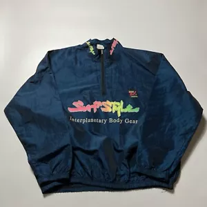 vintage surf style windbreaker anorak jacket size large - Picture 1 of 6
