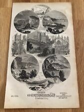 1853 knights excursion companion print - exeter and the south coast of devon !