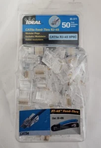Ideal 85-371 Modular Plug,Category 5E Cable,Pk50 - Picture 1 of 6