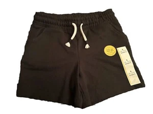 New Cat & Jack black Youth girls Drawstring Fleece Shorts Sz 6/6x Kids - Picture 1 of 1